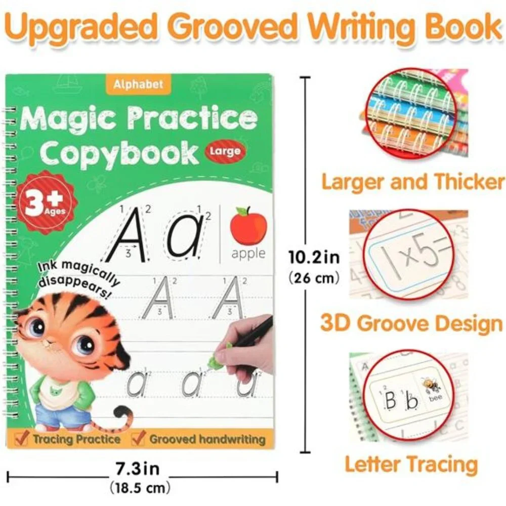 Practice Tracing Workbooks Copybooks Grooved Writing Books for‎ Kids Preschool